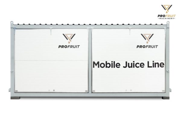 Mobil fruktbearbetningslinje kapacitet 1500 kg/h